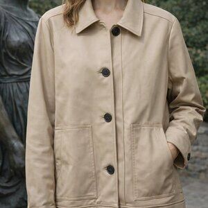 NYLTco Women's Vegan Leather Latte colored medium jacket